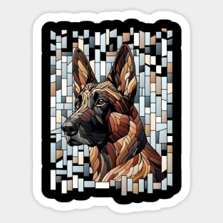 Dutch Shepherd Dog- Mosaic Art Sticker